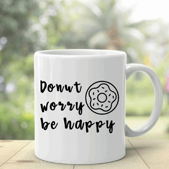 Donut Worry Be Happy Mug - Picture 2 of 3